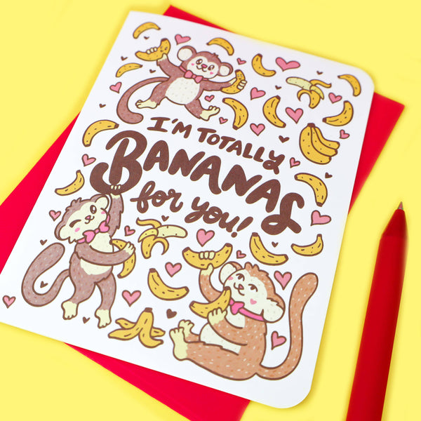 Turtle Soup Greeting Cards - I'm Bananas For You