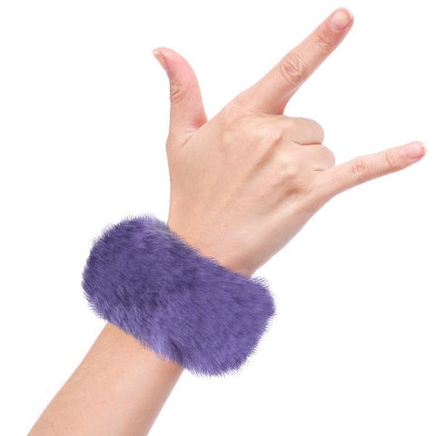 Grape - Fuzzy Slap Bracelet