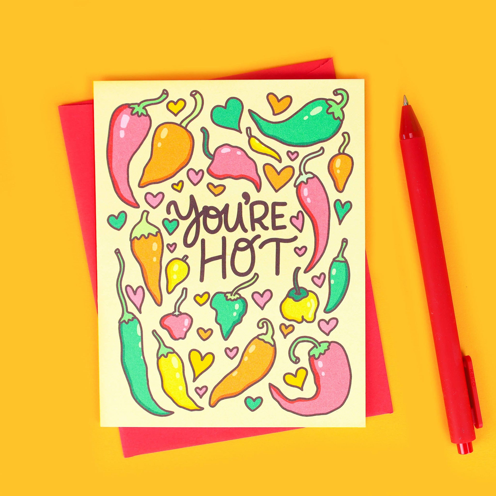 Turtle Soup Greeting Cards - You're Hot Peppers Anniversary